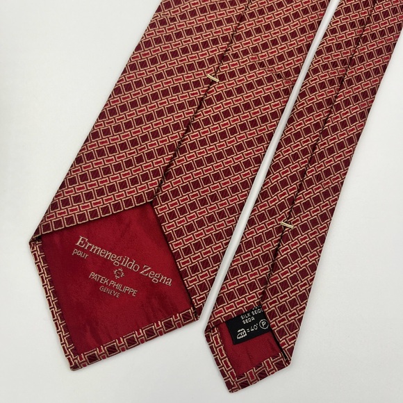 Ermenegildo Zegna Patek Philippe 100% Silk Textured Tie Necktie PRISTINE 2005 - Picture 3 of 6